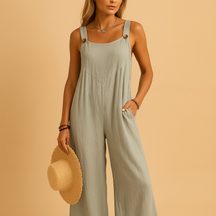 Dames jumpsuit feestelijk met hoge taille en wijde pijpen | Yara 4