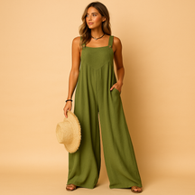 Dames jumpsuit feestelijk met hoge taille en wijde pijpen | Yara 6